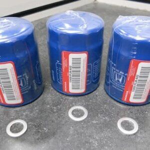 Genuine Honda 15400-PLM-A02 Oil Filter 3 Pk Filters, 3 Washers